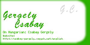 gergely csabay business card